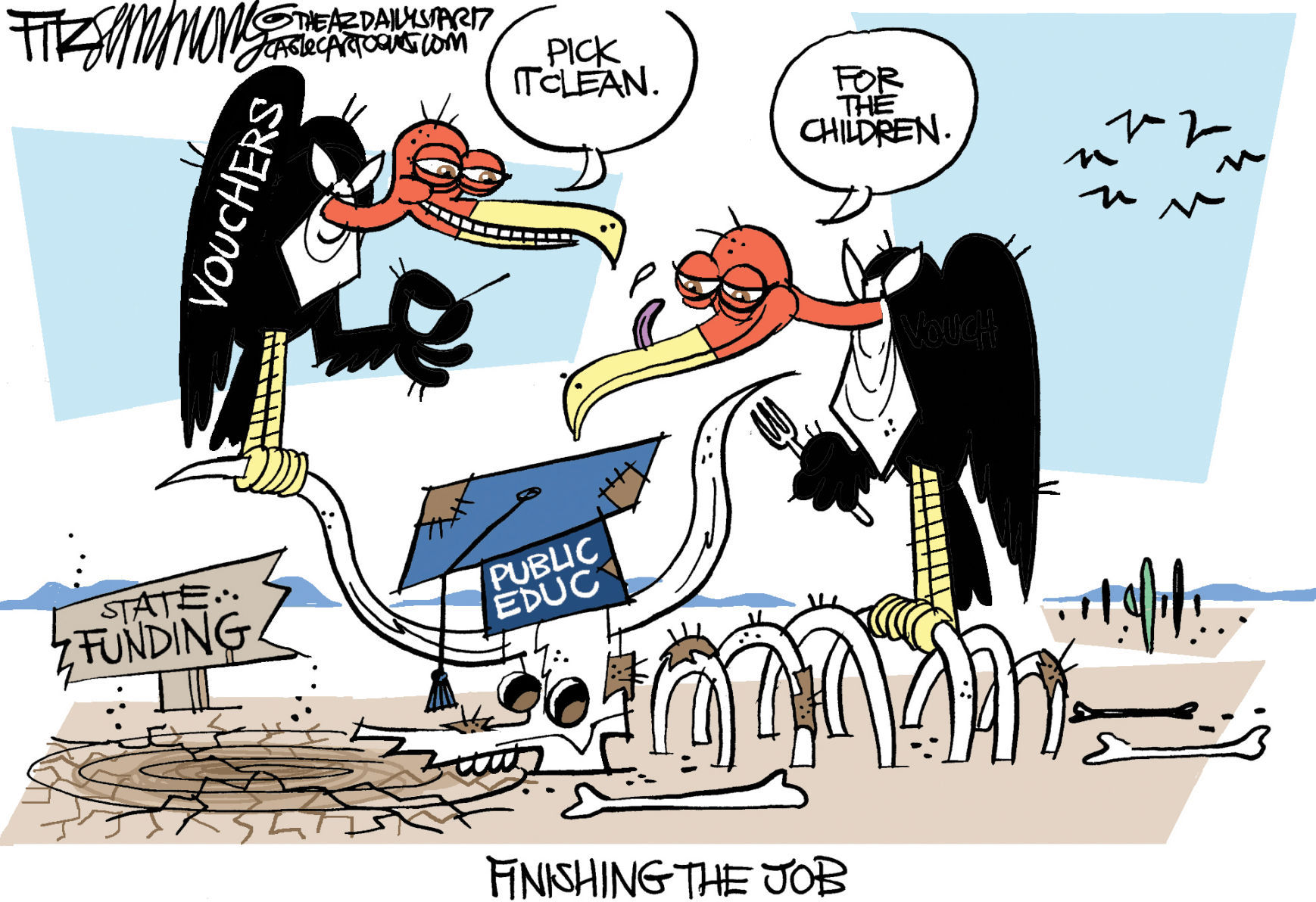 Daily Fitz Cartoon: Arizona Vouchers in the wild